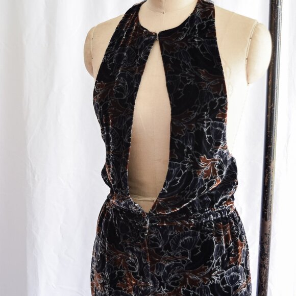 Sonia Rykiel AW 2015 Simona Velvet Dark Floral Jumpsuit - Picture 3 of 12